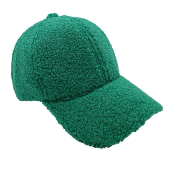 NWT Do Everything In Love Solid Sherpa Baseball Cap Kelly Green - Picture 1 of 8